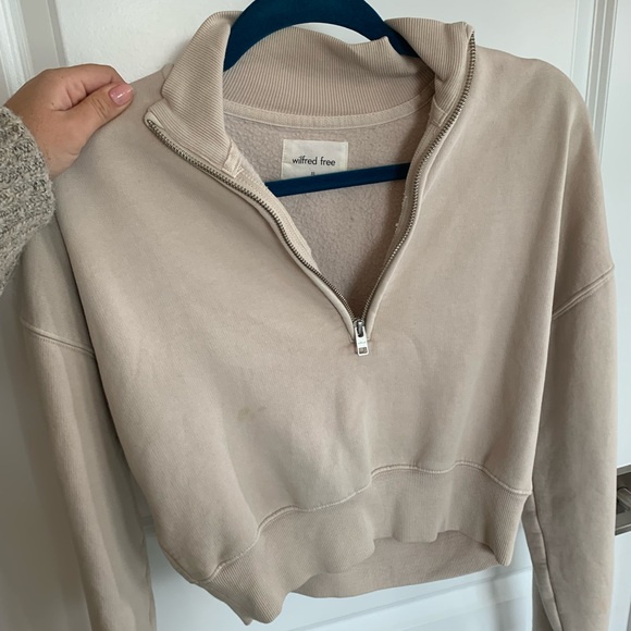 Wilfred Free cropped 3/4 zip sweater - Picture 2 of 4